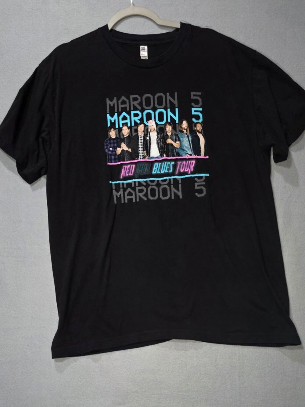 Los Angeles Apparel Maroon 5 Red Pill Blues Tour XL Black Cotton T-Shirt